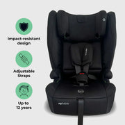 My Babiie MBCS80 Toddler to Booster R129 Foldable Car Seat with ISOFIX - Black