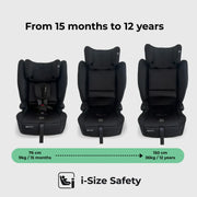 My Babiie MBCS80 Toddler to Booster R129 Foldable Car Seat with ISOFIX - Black