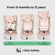 My Babiie MBCS80 Toddler to Booster R129 Foldable Car Seat with ISOFIX - Pink Leopard