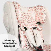 My Babiie MBCS80 Toddler to Booster R129 Foldable Car Seat with ISOFIX - Pink Leopard