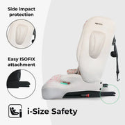 My Babiie MBCS80 Toddler to Booster R129 Foldable Car Seat with ISOFIX - Pink Leopard