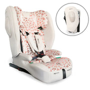My Babiie MBCS80 Toddler to Booster R129 Foldable Car Seat with ISOFIX - Pink Leopard