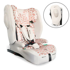 My Babiie MBCS80 Toddler to Booster R129 Foldable Car Seat with ISOFIX - Pink Leopard