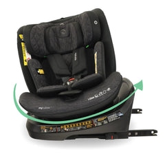 My Babiie MBCSSPINTT i-Size 360° Spin Car Seat  – Black Melange