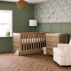 Obaby Nika 2 Piece Room Set & Under Drawer - Oak