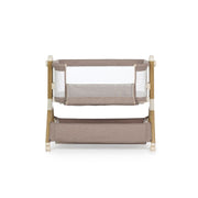 Obaby Cloud Bedside Crib - Nutmeg