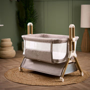 Obaby Cloud Bedside Crib - Nutmeg