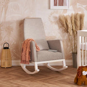 Obaby High Back Rocking Chair - White & Stone