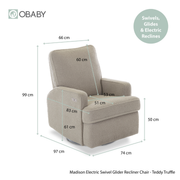 Obaby Madison Electric Recliner Chair - Truffle