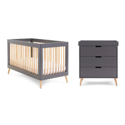 Obaby Maya 3 Piece Room Set - Slate + Natural