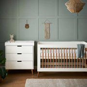 Obaby Maya 3 Piece Room Set - White + Natural