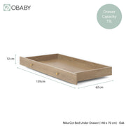 Obaby Nika Cot Bed - Oak