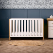 Obaby Nika Cot Bed - Oak & White
