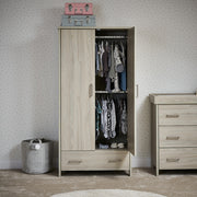 Obaby Nika Double Wardrobe - Grey Wash