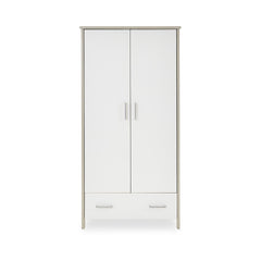 Obaby Nika Double Wardrobe - Grey Wash & White