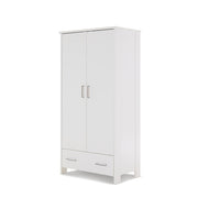 Obaby Nika Double Wardrobe - White Wash