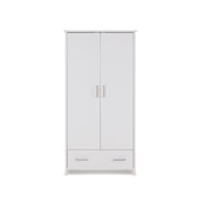 Obaby Nika Double Wardrobe - White Wash