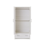 Obaby Nika Double Wardrobe - White Wash