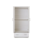 Obaby Nika Double Wardrobe - White Wash