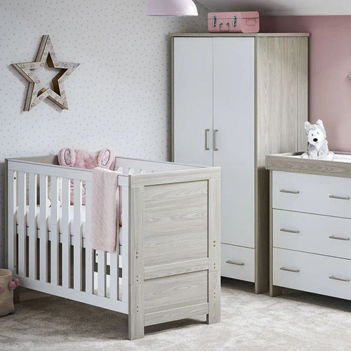 Obaby Nika Mini 3 Piece Room Set & Underdrawer - Grey Wash & White