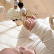 Organic Play Mat & Wooden Play Gym Set - Sage Green