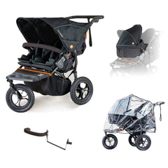 Out N About Nipper Double V5 Newborn And Toddler Bundle - Summit Black