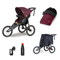 Out N About Nipper Sport V5 Adventure Bundle - Brambleberry Red