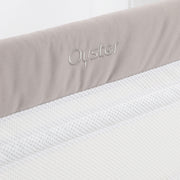 Oyster Wiggle Crib Co-Sleeper - Stone