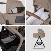 Silver Cross Breez Travel System Accessory Bundle - Champagne