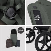 Silver Cross Breez Travel System Accessory Bundle - Pewter
