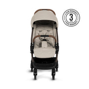 Silver Cross Clic 2 Stroller & Footmuff Bundle - Latte