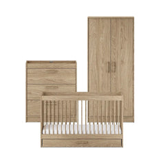 Silver Cross Geneva 3 Piece Nursery Set - Oak