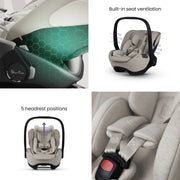 Silver Cross Glide Plus 360 Infant Car Seat - Natural Taupe