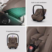 Silver Cross Glide Plus 360 Infant Car Seat - Timeless Cocoa