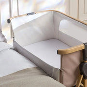 Silver Cross Lunar Bedside Crib - Oatmeal