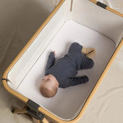 Silver Cross Lunar Bedside Crib - Oatmeal