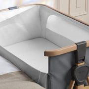 Silver Cross Lunar Co-Sleeper Bedside Crib - Whisper Grey
