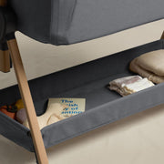 Silver Cross Lunar Co-Sleeper Bedside Crib - Whisper Grey
