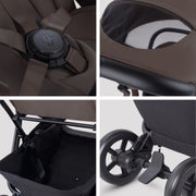 Silver Cross Nia Stroller with Carrycot - Chocolate