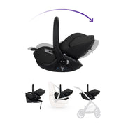 Silver Cross Plus 360 Car Seat Bundle - Iconic Black