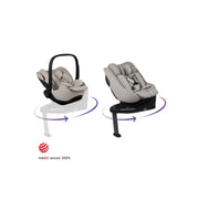 Silver Cross Plus 360 Car Seat Bundle - Natural Taupe