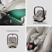 Silver Cross Plus 360 Car Seat Bundle - Natural Taupe