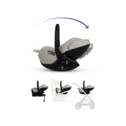 Silver Cross Plus 360 Car Seat Bundle - Natural Taupe