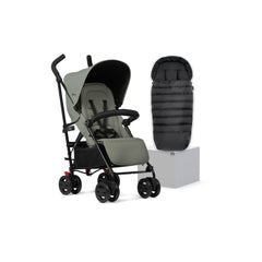 Silver Cross Pop 2 Stroller & Footmuff Bundle (4 piece) - Sage