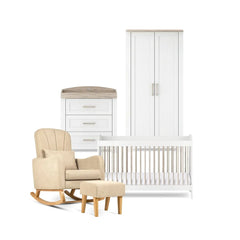 Silver Cross Valencia 4 Piece Furniture Set - White