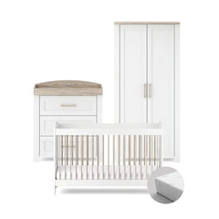 Silver Cross Valencia 4 Piece Nursery Set - White