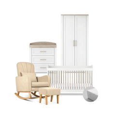 Silver Cross Valencia 5 Piece Nursery Set - White