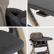 Silver Cross Nest & Nurture Highchair + Bouncer Bundle - Biscuit