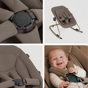 Silver Cross Nest & Nurture Highchair + Bouncer Bundle - Biscuit