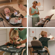 Silver Cross Nest & Nurture Highchair + Bouncer Bundle - Biscuit